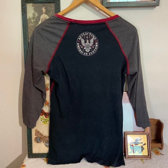 Affliction raglan tee - Picture 3 of 4